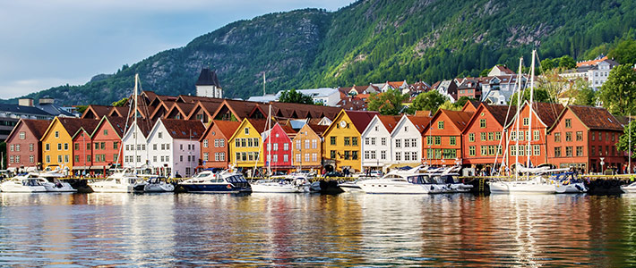 Barrio de Bryggen, Bergen, Noruega