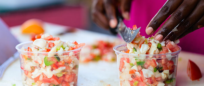 Conch Salad tradicional de Bahamas