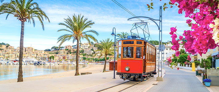 Antiguo tranvía de la playa del puerto de Sóller, Mallorca
