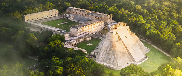 Zona arqueológica de Uxmal, Yucatán, México