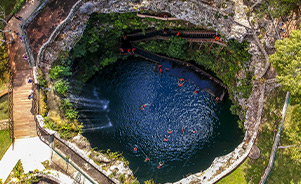 Cenote situado en Mexico