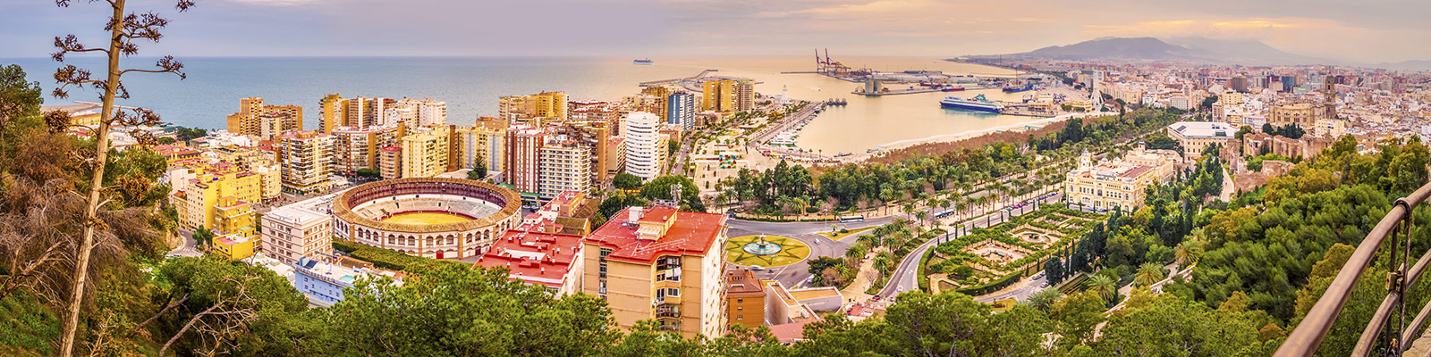 Vista panorámica de Málaga