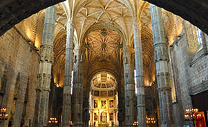 Interior de la iglesia del Monasterio de los Jerónimos