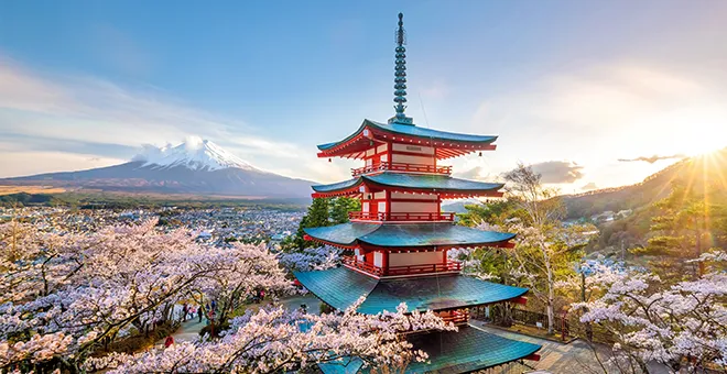 Japón pagoda Chureito