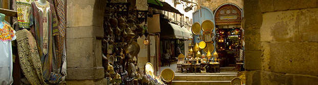 Antiguo bazar Khan Al-Khalili de El Cairo