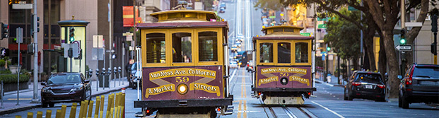 Tranvías en una calle de San Francisco
